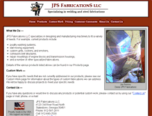 Tablet Screenshot of jpsfabrications.com